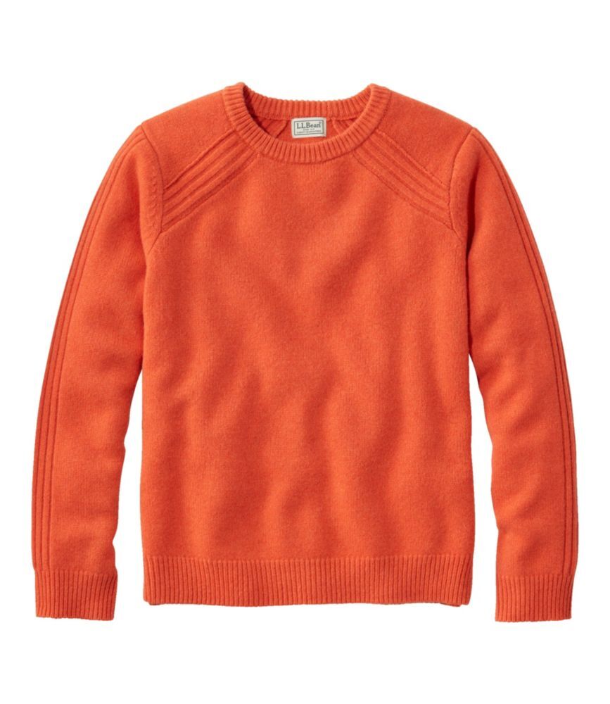 Men's Rangeley Merino Sweater, Crewneck Bold Orange Medium, Merino Wool L.L.Bean