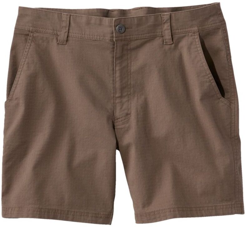 Men's Explorer Ripstop Shorts, Fixed Waist Fossil Brown 34, Polyester Cotton Blend L.L.Bean