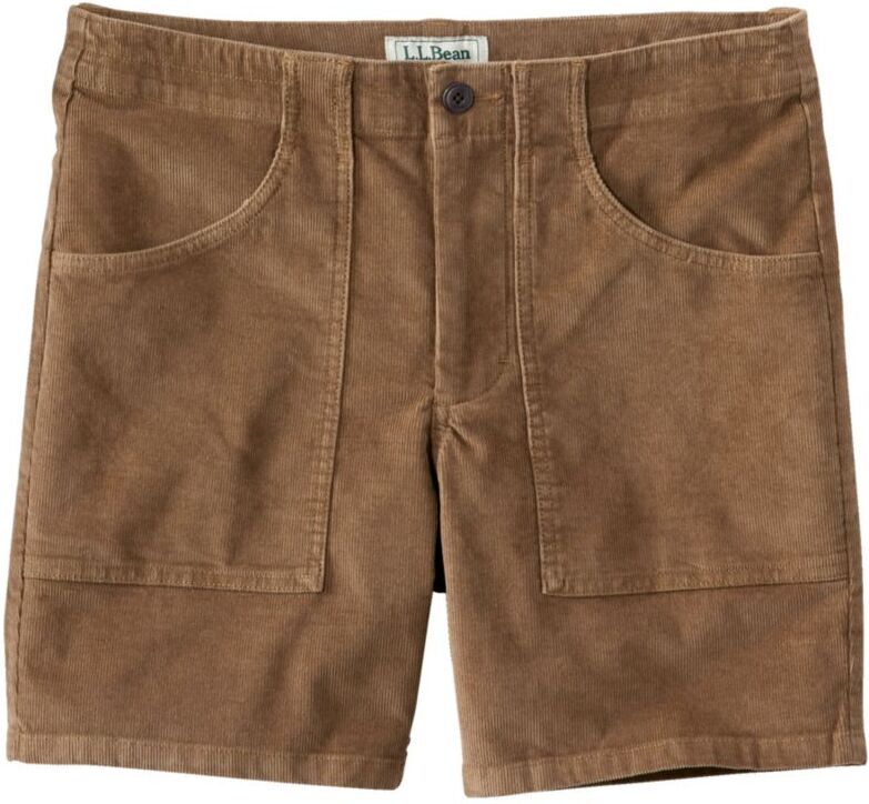 Men's BeanFlex Corduroy Shorts, 7" Dune Brown 36, Cotton Blend Corduroy L.L.Bean