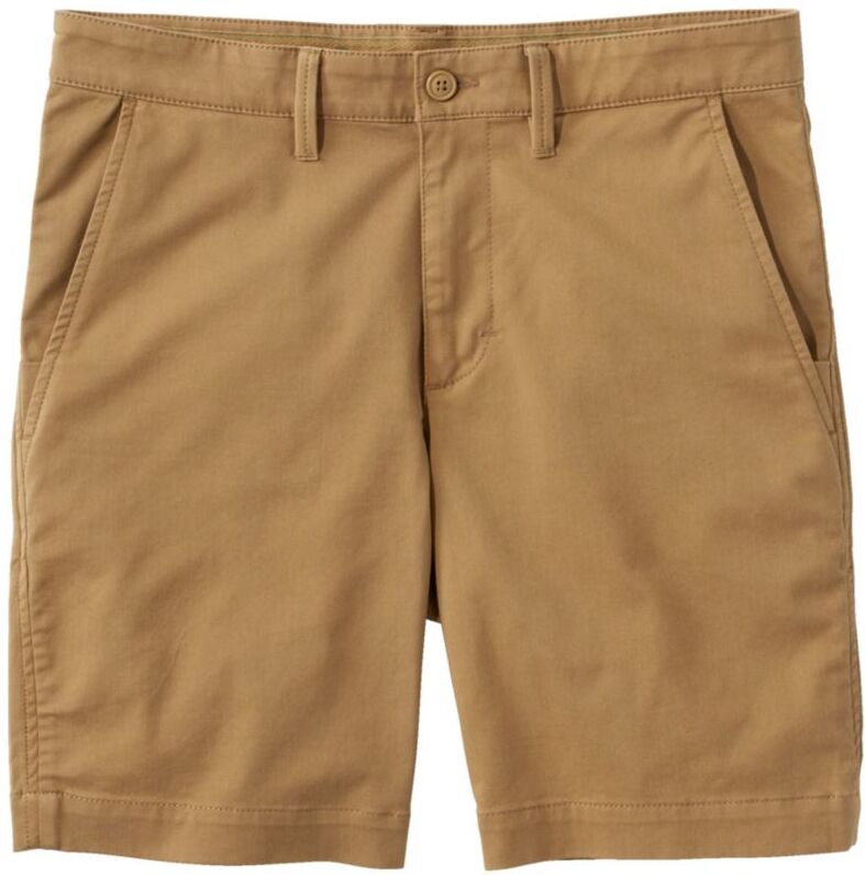 Men's Comfort Stretch Chino Shorts, 8" Walnut 33, Polyester Cotton Blend L.L.Bean