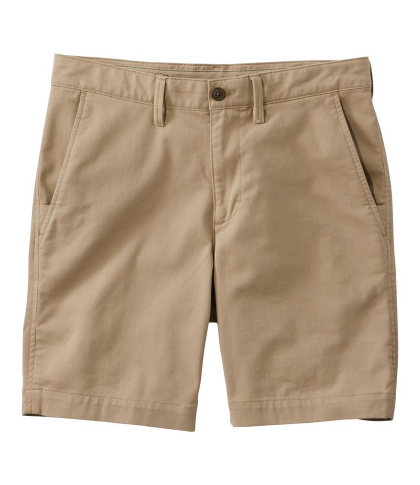 Men's Comfort Stretch Chino Shorts, 8" Coastal Dune 32, Polyester Cotton Blend L.L.Bean