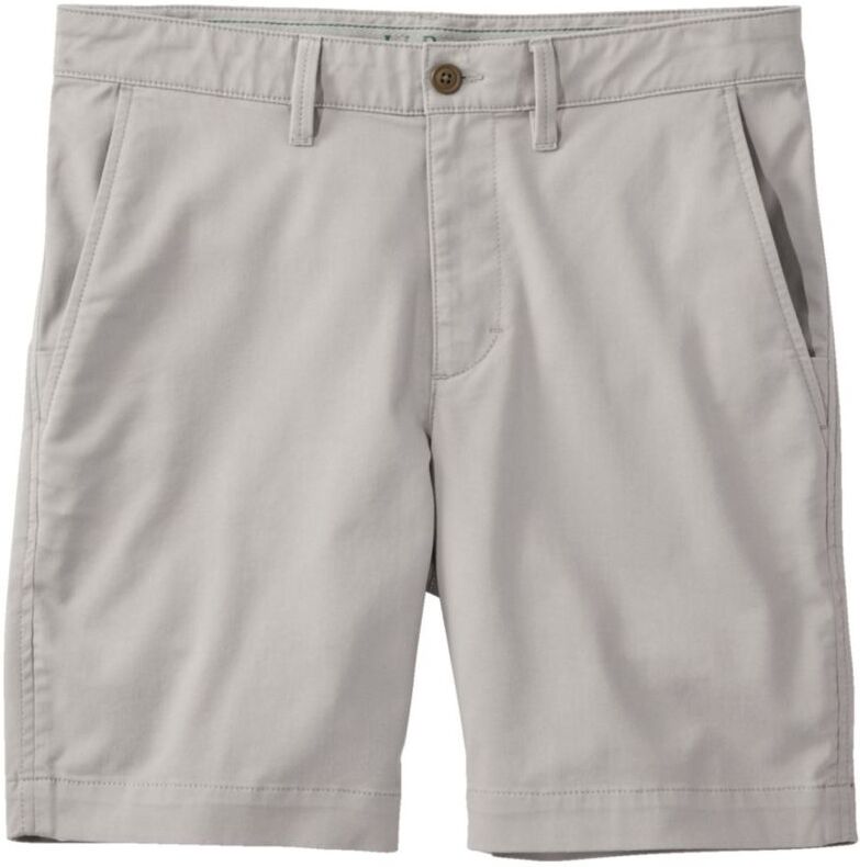 Men's Comfort Stretch Chino Shorts, 8" Nimbus Gray 34, Polyester Cotton Blend L.L.Bean