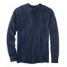 Men's Two-Layer River Driver's Shirt, Traditional Fit Henley Bright Navy Heather Extra Large, Wool Blend/Nylon L.L.Bean