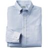 Men's Wrinkle-Free Classic Oxford Cloth Button Down Shirt, Traditional Fit University Stripe French Blue 17.5x36, Cotton L.L.Bean