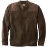 Men's Commando Sweater, Henley Green Medium, Wool Merino L.L.Bean