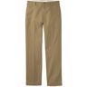 Men's Wrinkle-Free Double L Chinos, Natural Fit, Hidden Comfort, Plain Front Dark Khaki 46x32, Cotton L.L.Bean