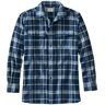 Men's Chamois Shirt, Traditional Fit, Plaid Iron Blue Small, Flannel L.L.Bean