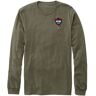 Men's MIF & W Tee, Long-Sleeve White-Tailed Deer Military Green Small, Cotton Blend L.L.Bean