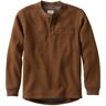 Men's Katahdin Iron Works Bonded Waffle Fleece Henley Dark Barley Heather Extra Large, Waffle Cotton Blend L.L.Bean