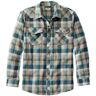 Men's Katahdin Performance Flannel Shirt, Slightly Fitted Eucalyptus/Deep Admiral Blue XXXL, Wool Blend Synthetic L.L.Bean