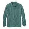 Men's Premium Double L Polo, Long-Sleeve Without Pocket Juniper Small, Cotton L.L.Bean