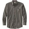 Men's Wrinkle-Free Twill Sport Shirt, Traditional Fit Plaid Black Spruce Small, Cotton L.L.Bean