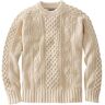 Men's Signature Cotton Fisherman Sweater Beige Medium, Cotton/Cotton Yarns L.L.Bean