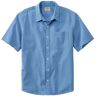 Men's Organic Cotton Seersucker Shirt, Short-Sleeve, Slightly Fitted, Plaid Bluebell Medium L.L.Bean