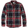 Men's Scotch Plaid Flannel Shirt, Slim Fit Black Tartan Small L.L.Bean