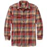 Men's Chamois Shirt, Slightly Fitted, Plaid Apple Cinnamon Small, Flannel L.L.Bean