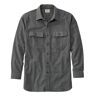 Men's Chamois Shirt, Slightly Fitted Charcoal Gray Heather Small, Flannel L.L.Bean