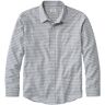 Men's Wrinkle-Free Ultrasoft Brushed Cotton Shirt, Long-Sleeve, Slightly Fitted Untucked Fit Sea Salt Large L.L.Bean