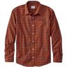 Men's Wrinkle-Free Ultrasoft Brushed Cotton Shirt, Long-Sleeve, Slightly Fitted Untucked Fit Peak Orange XXXL L.L.Bean