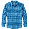 Men's Wrinkle-Free Ultrasoft Brushed Cotton Shirt, Long-Sleeve, Slightly Fitted Untucked Fit Sea Blue XXXL L.L.Bean