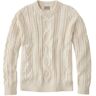 Men's Heritage Soft Cotton Fisherman Sweater, Crewneck Cream XXL L.L.Bean