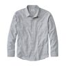 Men's Wrinkle-Free Ultrasoft Brushed Cotton Shirt, Long-Sleeve, Slightly Fitted Untucked Fit Sea Salt Medium L.L.Bean