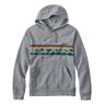 Men's Comfort Camp Hoodie, Graphic Gray Heather Mountain Sky Small, Synthetic Cotton Blend L.L.Bean