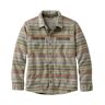 Men's Sweater Fleece Shirt Jac, Print Marsh Olive Stripe Extra Large, Synthetic Fleece L.L.Bean