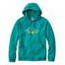 Men's Comfort Camp Hoodie, Graphic Warm Teal/National Parks Medium, Synthetic Cotton Blend L.L.Bean