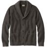 Men's Organic Cotton Waffle Sweater, Cardigan Sweater Dark Cinder Large L.L.Bean