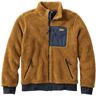 Men's Sherpa Fleece Jacket Antique Gold/Carbon Navy Medium, Fleece/Nylon L.L.Bean