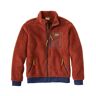 Men's Sherpa Fleece Jacket Adobe Red/Burnt Mahogany Large, Fleece/Nylon L.L.Bean