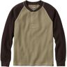 Men's Signature Waffle Henley Dark Mushroom/Darkest Brown Medium, Cotton L.L.Bean