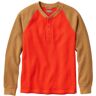 Men's Signature Waffle Henley Orange/Light Saddle Small, Cotton L.L.Bean