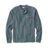 Men's BeanBuilt Waffle Henley, Traditional Untucked Fit Rangeley Blue XXL, Cotton L.L.Bean