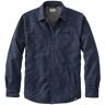 Men's Katahdin Performance Flannel Shirt-Jacket, Hi-Pile Fleece-Lined Solid Carbon Navy XXXL, Wool Flannel L.L.Bean