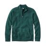 Men's Wicked Soft Cotton/Cashmere Sweater, 1/4 Zip Black Forest Green Small, Cotton Blend L.L.Bean