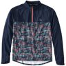 Men's Comfort Cycling Jersey, Long-Sleeve Print Classic Navy Geo Print/Classic Navy Small, Synthetic L.L.Bean