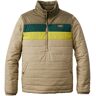 Men's Mountain Classic Puffer Pullover, Colorblock Dark Mushroom/Sandstone XXXL, Synthetic L.L.Bean