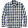 Men's Comfort Stretch Chambray Shirt, Long-Sleeve, Slightly Fitted Untucked Fit, Plaid Vintage Indigo Extra Large, Cotton Blend L.L.Bean