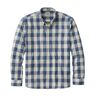Men's Comfort Stretch Chambray Shirt, Long-Sleeve, Slightly Fitted Untucked Fit, Plaid Vintage Indigo Extra Large, Cotton Blend L.L.Bean