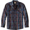 Men's Katahdin Performance Flannel Shirt, Traditional Fit Carbon Navy/Lt Saddle Medium, Wool Blend Synthetic L.L.Bean