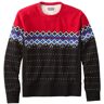 Men's Signature Rugged Crewneck Sweatshirt, Print Black Slate Fair Isle XXXL, Cotton L.L.Bean