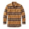 Men's Chamois Shirt, Slightly Fitted, Stripe Barley Multi Small, Cotton Flannel L.L.Bean
