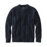 Men's Signature Cotton Fisherman Sweater Navy Medium, Cotton/Cotton Yarns L.L.Bean
