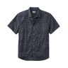 Men's All-Adventure Shirt Carbon Navy Linear Dot Small, Synthetic Cotton Blend L.L.Bean