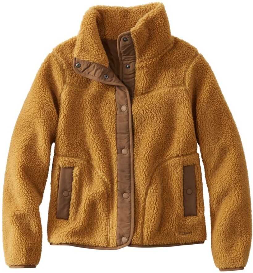 Women's Sherpa Fleece Jacket Antique Gold 3X, Fleece/Nylon L.L.Bean