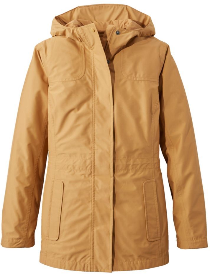 Women's H2OFF Rain Jacket, Mesh-Lined Barley Extra Large, Synthetic/Nylon L.L.Bean