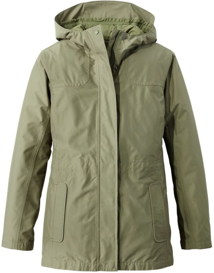 Women's H2OFF Rain Jacket, PrimaLoft-Lined Deep Olive Extra Large, Synthetic L.L.Bean