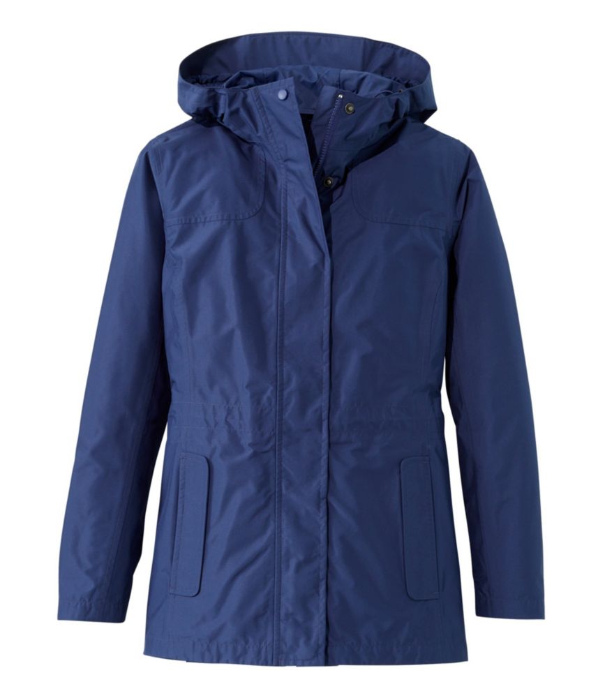 Women's H2OFF Rain Jacket, PrimaLoft-Lined Deep Navy Large, Synthetic L.L.Bean